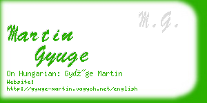 martin gyuge business card